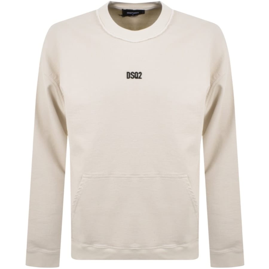 【おトク】 DSQUARED2 Logo Sweatshirt Cream | Mainline Menswear United トップス